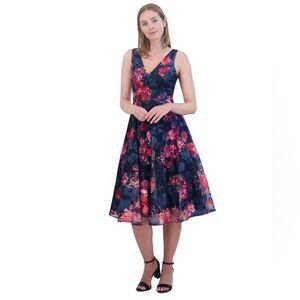 NWT - Eliza J Women's Floral Fit & Flare Midi Cocktail
Dress - Size 10